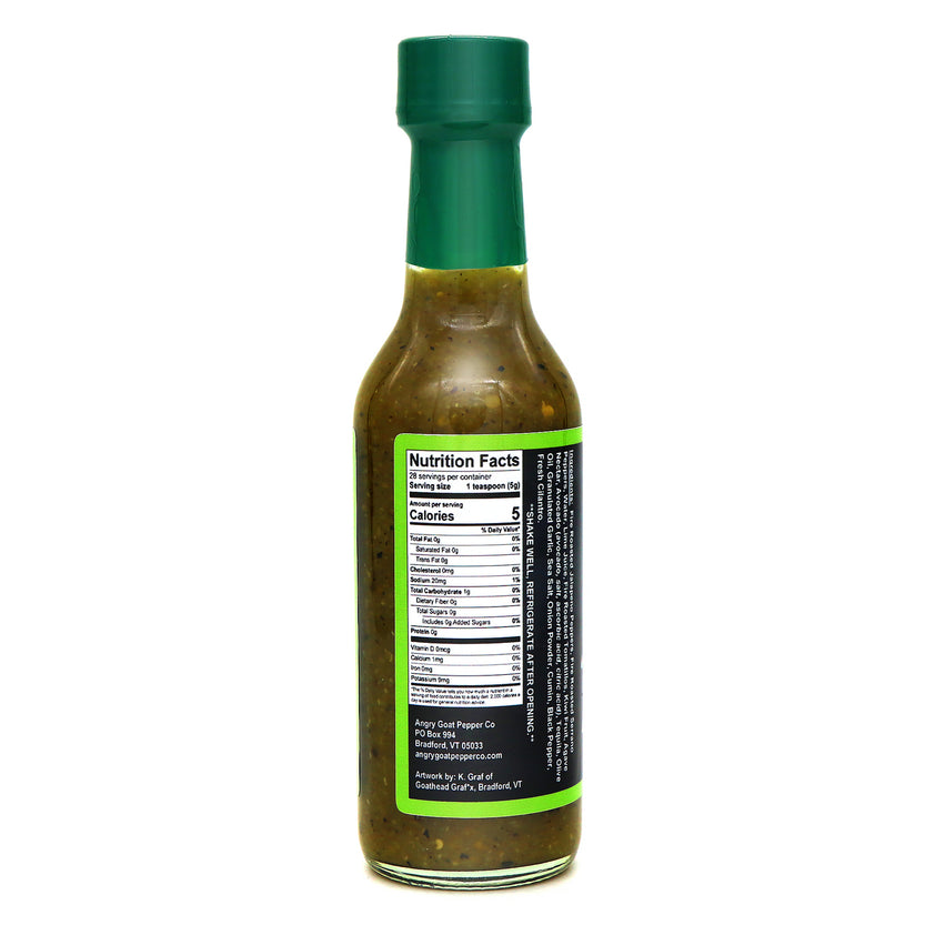 Angry Goat Hippy Dippy Green Hot Sauce (5 oz.) Scovilles